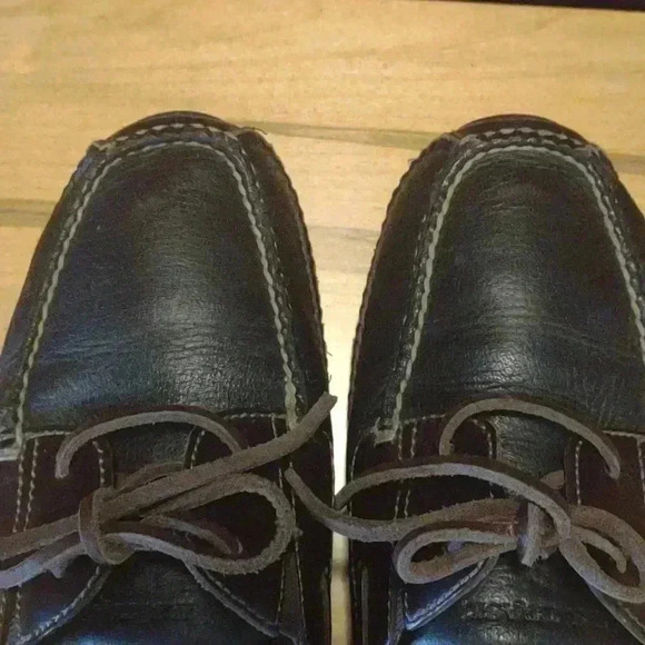 HS Trask‎ Men Leather Driving Moc Loafers Shoe size 8M - Picture 5 of 10